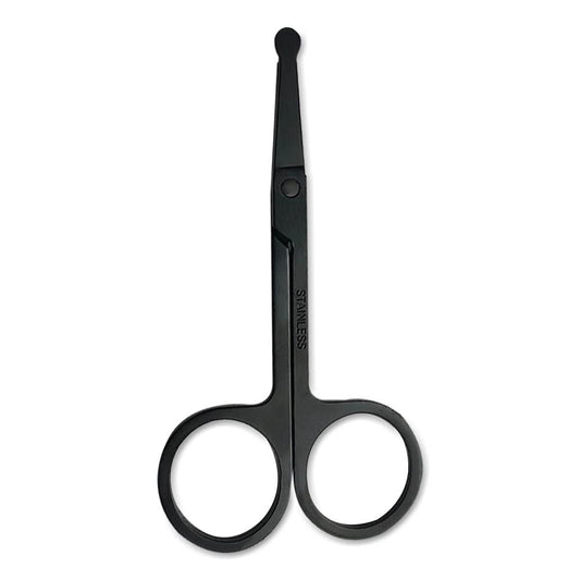 - Stainless Steel Nose Hair Scissors for Trimming Facial Hair | Ear Hair | Eyebrow | Black -