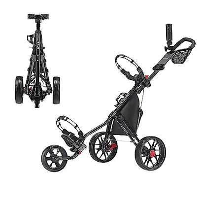 Caddytek CaddyLite 11.5 V3 3 Wheel Golf Push Cart - Lightweight, Easy To Fold