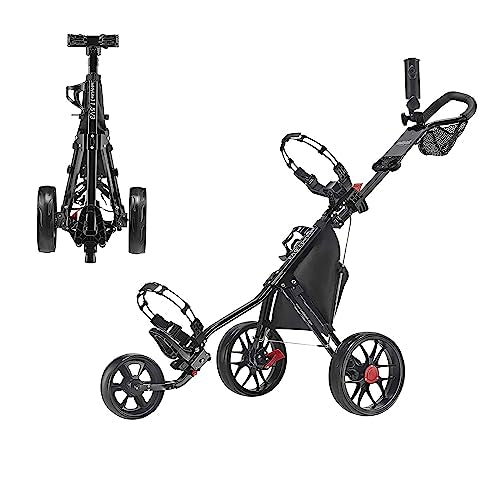 Caddytek CaddyLite 11.5 V3 3 Wheel Golf Push Cart - Lightweight, Easy To Fold