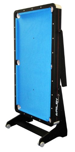 - Riley 5ft Folding Pool Table | Supplied with Balls & Cues & Matching Table Tennis Top | Converts into Desk -