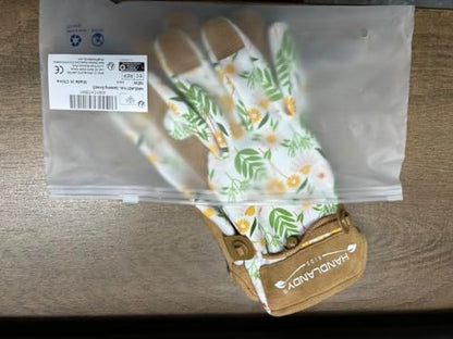 - HANDLANDY Men Leather Gardening Gloves | Utility Work Gloves for Garden & Building Work -