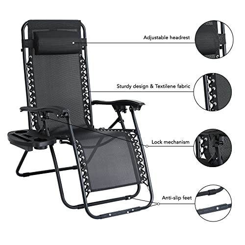 - Straame Garden | Zero Gravity Chair | Set of 2 | Heavy Duty Textoline -