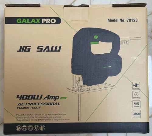 - GALAX PRO 400W Variable Speed Jigsaw | 3000 SPM,±45° Bevel Cutting | Lock-on Button -