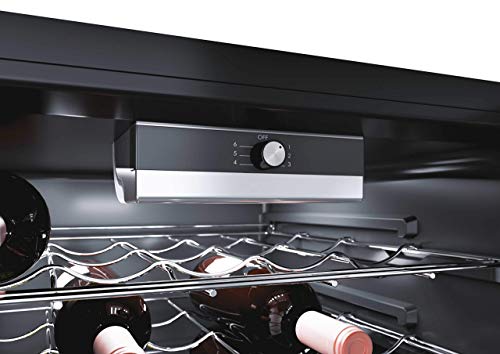 CANDY CWC021MKN Freestanding Wine Cooler, Single Zone Temperature, 85 liters, Black, Noise level: decibels 39