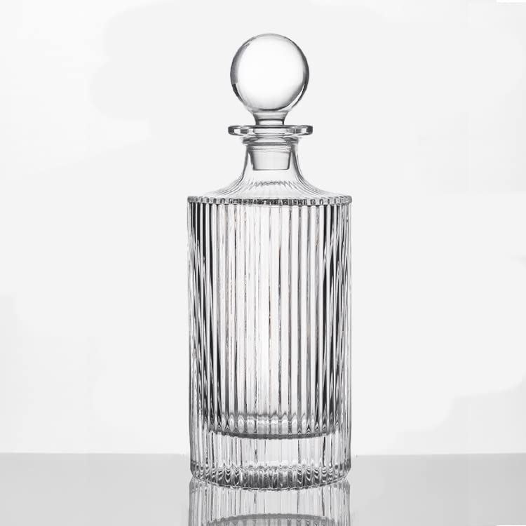 - Whiskey Decanter and Glass Stopper 27 oz Square Decanter for Whiskey