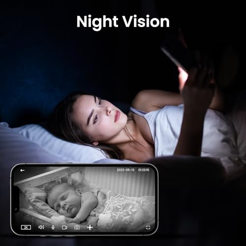 Cinnado WiFi Security Camera Indoor - 2K Pet Dog Cameras House Security with APP for Baby Monitor Home CCTV Wireless 360°, Motion Tracking, Smart Siren, IR Night Vision, Work with Alexa, D1
