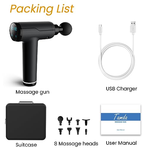 - Massage Gun Deep Tissue | Portable Muscle Massage Device | 8 Massage Heads -