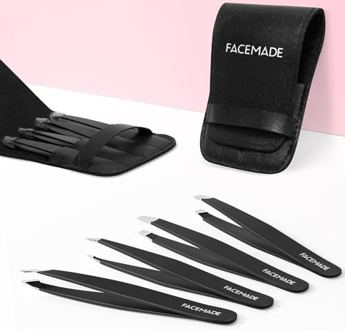 - FACEMADE 4 Pack Tweezers Set -