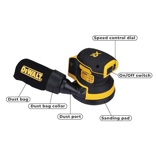 DEWALT DCW210N-XJ Cordless Sander 18V XR Brushless 125mm Bare Unit