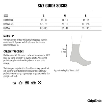 - GripGrab Classic Regular Cut Single & Multipack Summer Cycling Socks -