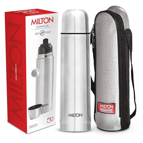 - Milton Vacuum Flask for Hot Drink 1 Litre (34 oz) | Stainless Steel Double Walled Insulated Water Bottle -