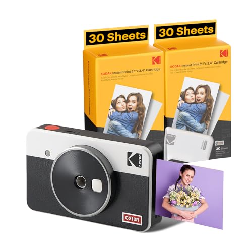 - Kodak C210R Mini Shot 2 Bundle | Instant Digital Camera | Wireless Printer and 68 Shots Included -