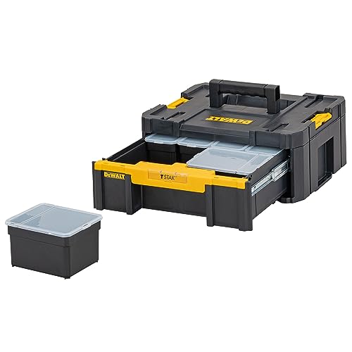 - DEWALT DWST1-70705 T-Stak III Tool Storage Box with Drawer | Yellow/Black | 17.6 cm*44.0 cm*31.4 cm -