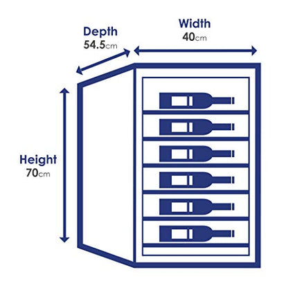 CANDY CWC021MKN Freestanding Wine Cooler, Single Zone Temperature, 85 liters, Black, Noise level: decibels 39