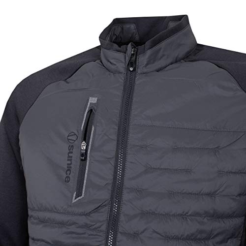 - Sunice Mens Golf Hamilton Thermal Hybrid Jacket  | Charcoal/Char Melange -