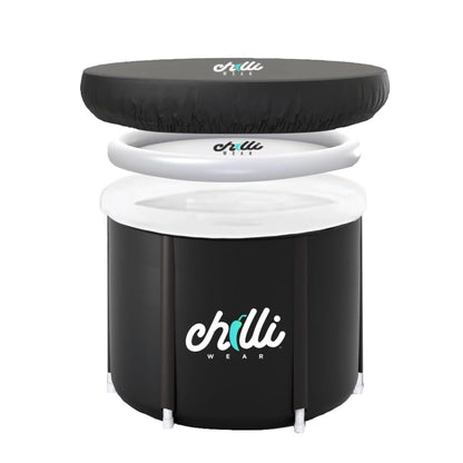 Chilli Wear Ice Bath: Large 470 LitreOutdoor Cold Plunge Therapy Tub, Spacious Recovery Pod with Lid, All-Weather Protection, Portable & Versatile for Ultimate Ice Bath Experience!