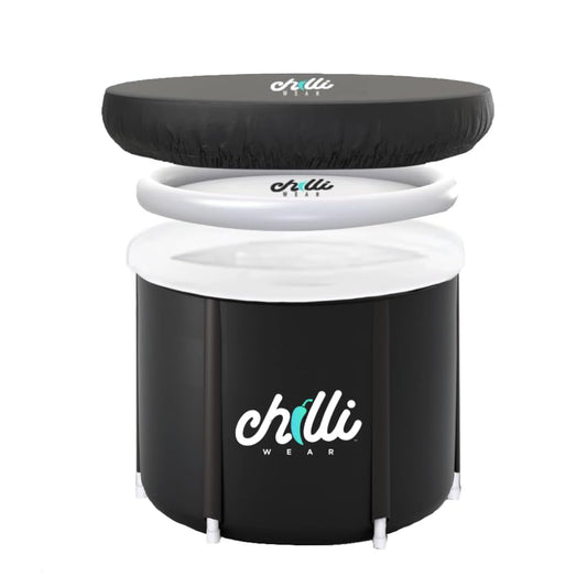 Chilli Wear Ice Bath: Large 470 LitreOutdoor Cold Plunge Therapy Tub, Spacious Recovery Pod with Lid, All-Weather Protection, Portable & Versatile for Ultimate Ice Bath Experience!