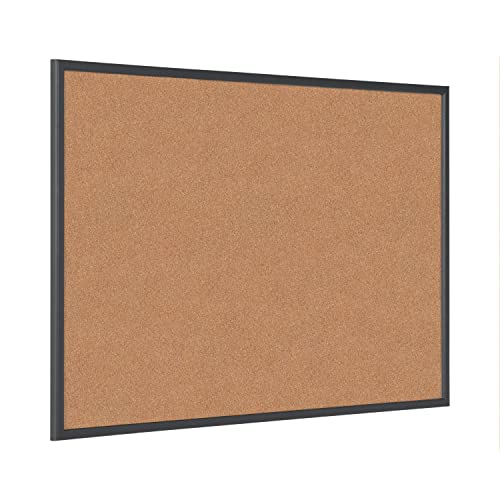 Bi-Office Cork Notice Board 60 x 40 cm, Black