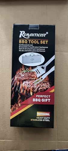 - ROMANTICIST 30pcs BBQ Grill Tool Set | Heavy Duty Stainless Steel Grill Utensils Set -