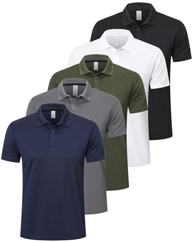- ZENGVEE Men's Polo Shirts Golf Polo Shirts for Men Adult Moisture Wicking Quick Dry