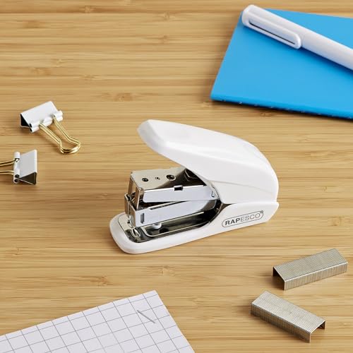 - Rapesco 1310 Stapler | X5-Mini Less Effort | White -