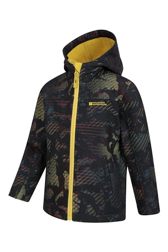 - Mountain Warehouse Exodus Kids Softshell Jacket | Breathable | Wind Resistant | Water Resistant & Fleece Lined -