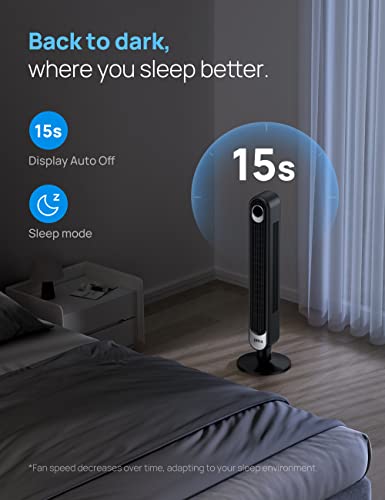- Dreo 42 Inch Tower Fan, 6 Speeds Standing Fan | 7.3m/s Quiet Bladeless Cooling Fan | 90° Oscillating Electric Fan -