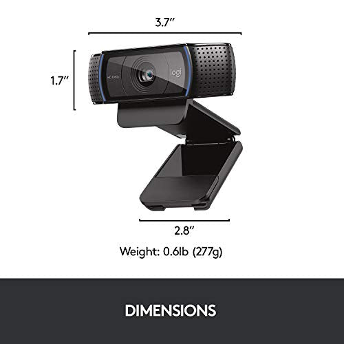 - Logitech C920 HD Pro Webcam | Streaming | Full HD 1080p/30fps Video Calling | Clear Stereo Audio -