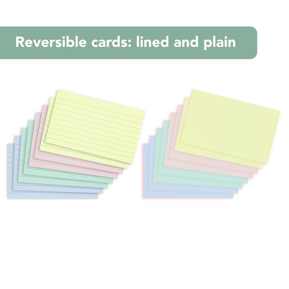 - SUMMIT Flash Cards | Lined Revision Cards |Pastel Assorted | 7.5 x 12.5 cm | 400 Pack -