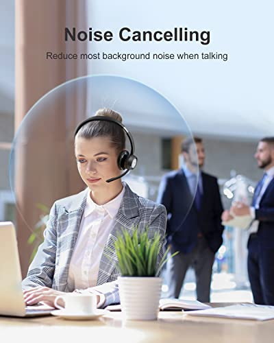 - Link Dream Bluetooth Headset with Microphone | Wireless Headset with Mic Noise Cancelling & USB Dongle -