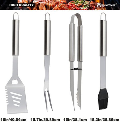 - ROMANTICIST 20PCS Perfect BBQ Tools Set | Stainless Steel Barbecue Tools Set -