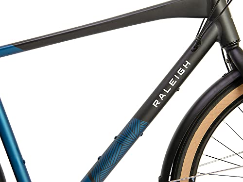 - Raleigh | STB16MT | Strada City 650b 16 Speed Disc Brake Men's Hybrid Bike | Black / Blue Size Small -