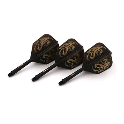 CUESOUL ROST Integrated Dart Shaft and Flights,big wing shape,Set of 3 pcs Dragon Pattern(CSAK-5JL1-S)