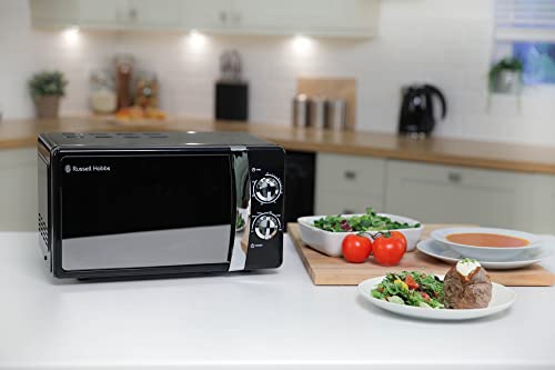 - Russell Hobbs | 17 Litre | 700 W | Black Solo Manual Microwave | 5 Power Levels -