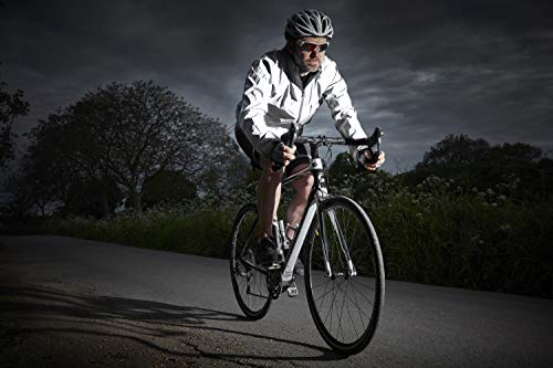 - Ettore Mens Cycling Jacket | Waterproof Breathable High Visibility Reflective Silver -