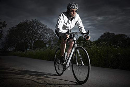 - Ettore Mens Cycling Jacket | Waterproof Breathable High Visibility Reflective Silver -