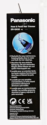 - Panasonic ER-GN30 | Wet & Dry Electric Facial Hair Ear and Nose Hair Trimmer -