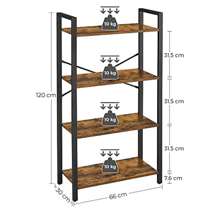 - VASAGLE 4 Tier Shelf Bookcase -
