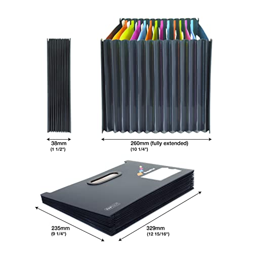- Rapesco 1729 SupaFile Twin Pack | A4 13-Part Landscape Desktop Expanding File -