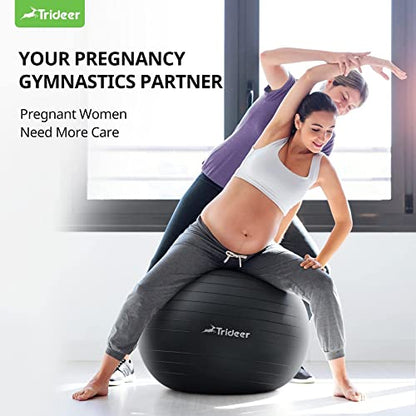 - Trideer Exercise Ball & Yoga Ball | 6 Sizes | Pregnancy Ball for Maternity -