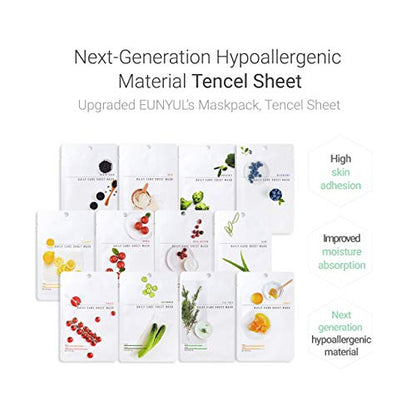 - [Pack of 12] EUNYUL Daily Care Face Sheet Mask Pack