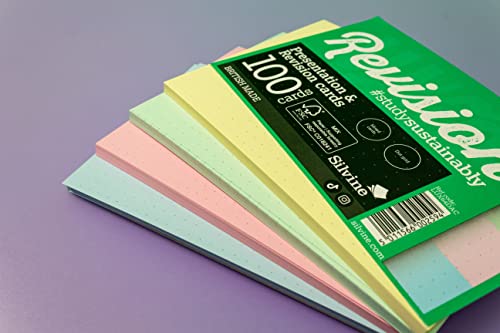 - Luxpad Revision A6 Flash Cards | 5mm Dot Grid (100 Cards) Assorted Colours -