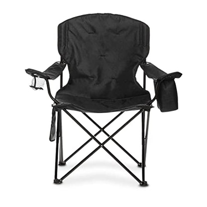 Amazon Basics Camping Chair with Cooler, Black (Padded) - XL