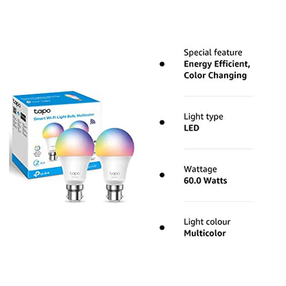 - Tapo Smart Bulb | Smart Wi-Fi LED Light | B22 | 60W | Energy saving