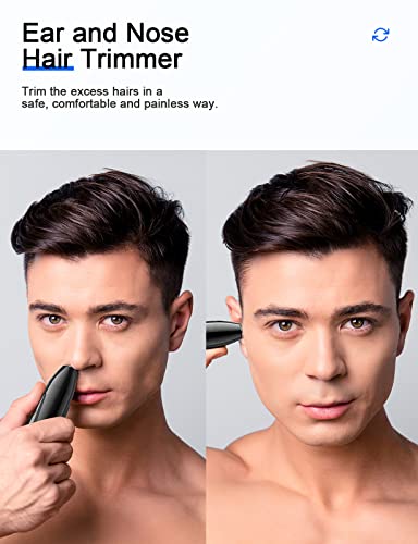 - Rechargeable Nose Hair Trimmer for Men | 2024 Professional Painless Ear and Eyebrow & Facial Hair Trimmer -