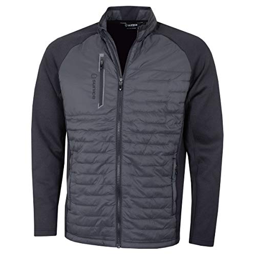 - Sunice Mens Golf Hamilton Thermal Hybrid Jacket  | Charcoal/Char Melange -