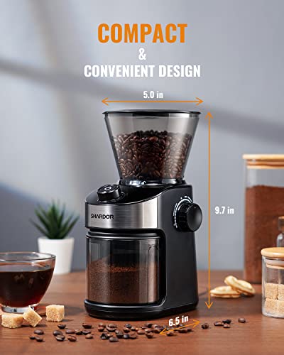 - SHARDOR Coffee Grinder Burr Electric | 25 Precise Grind Setting | Automatic Coffee Bean Grinder -