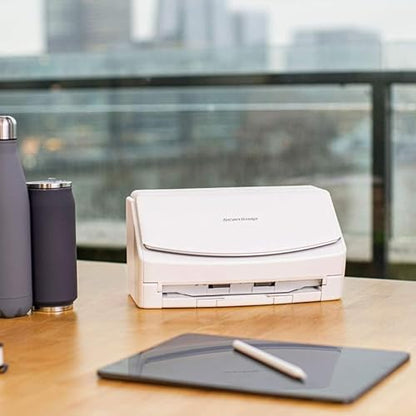 - ScanSnap iX1600 White Document Scanner | Desktop | Double Sided with WiFi | Touchscreen -