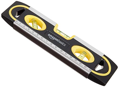 Amazon Basics Magnetic Torpedo Level and Ruler - 9-Inch