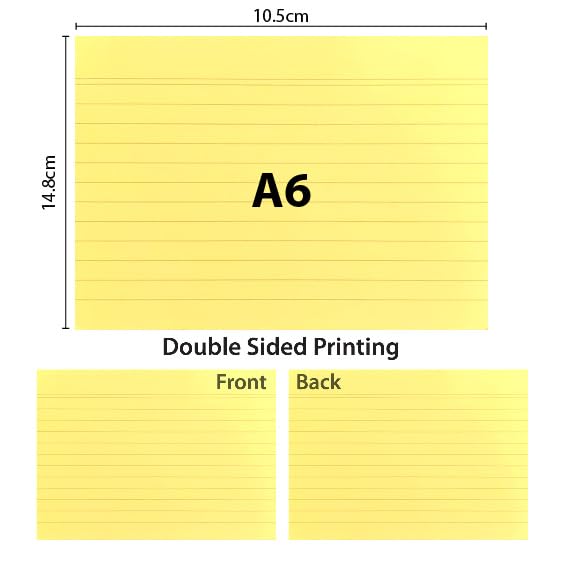 - NOTI A6 Neon Multi-Coloured Flash Revision Record Index Cards -